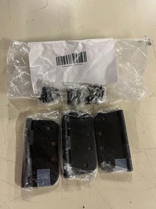 Schlage, 1021F, 4" Door Hinge, 5/8" Radius Round Corner, Matte Black (3-Pack) - Picture 1 of 4