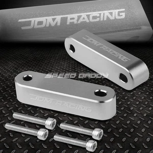 FOR 88-00 CIVIC/90-01 INTEGRA SILVER ALUMINUM HOOD RISER SPACER KIT AIR IN FLOW - Picture 1 of 5
