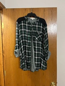 American Eagle Boyfriend Fit Flanell grün. Größe L. - Bild 1 von 5