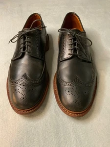 ALLEN EDMONDS ALUMNUS GRÖSSE 10,5 WINGTIP SCHWARZ OXFORD KOMPLETTLEDER SCHUHE - Bild 1 von 15