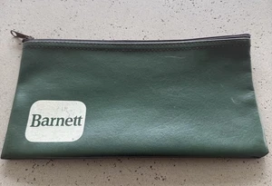 Vintage Barnett Bank Deposit Bag Zippered Money Bag Green - Picture 1 of 4