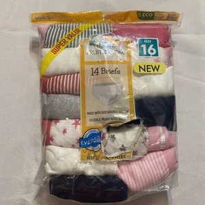 Paquete de 13 calzoncillos de algodón ropa interior Fruit Of the Loom para niñas talla 16, surtidos - Imagen 1 de 8