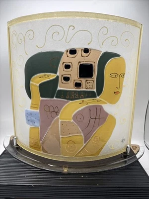 Vidrio fundido vintage “The Waiting” de Sebino Arte homenaje a Gustav Klimt Italia Foto 1 de 4