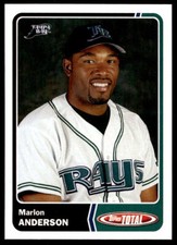 2003 Topps Total 390 Marlon Anderson   Tampa Bay Devil Rays  Baseball Card