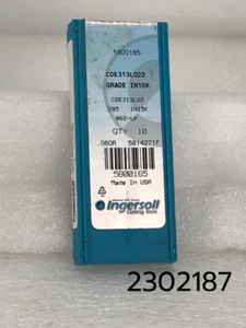 Paquete completo de 10 insertos de carburo Ingersoll radio 0,060R CDE 313 L022 IN15K - Imagen 1 de 6