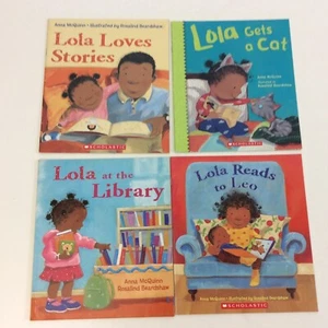 Lola Anna Mc Quinn Girls African American 4 Picture Story Book Lot - Picture 1 of 4