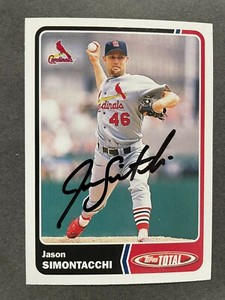 2003 Topps (Total) SIGNED: Jason Simontacchi, CARDINALS #464