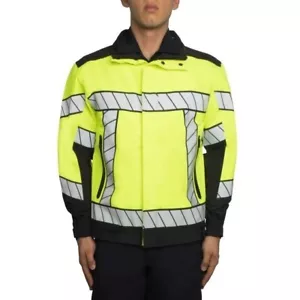 NEW 2XL TALL BLAUER SUPERLIGHT HI-VIS SHELL RAIN JACKET COAT 9870V HI-VIS / NAVY - Picture 1 of 5
