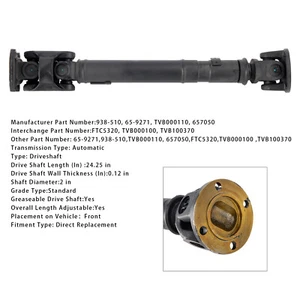 Front Driveshaft Prop Shaft TVB000100 For Land Rover Discovery 1999-2004 U1 - Picture 1 of 13