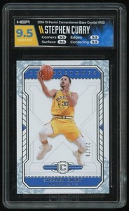 2018-19 Panini Cornerstones Crystal Stephen Curry #133 /79 HGA 9.5 - Warriors