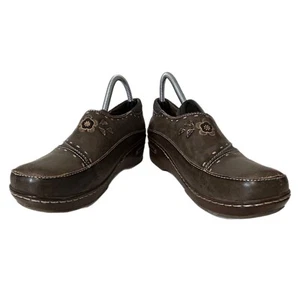 L'ARTISTE Spring Step Burbank Women’s Size 10.5 (41 EU) Olive Tooled Slip On Sho - Picture 1 of 8