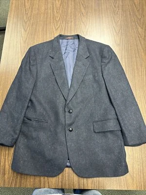 Blazer English Manor Talla Grande 44R Azul Tweed Lana Abrigo Deportivo Chaqueta De Colección Foto 1 de 4