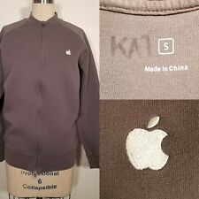 S Apple Jacket Full Zip Long Sleeve Store Employee Uniform Gray Sweatshirt A02