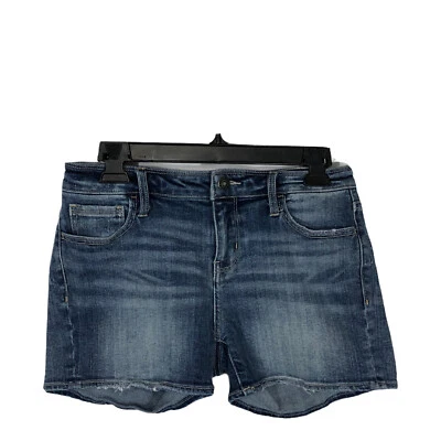 Daytrip Virgo Womens Size 26 Blue Distressed Low-Rise Denim Jeans Shorts - Image 1 of 2