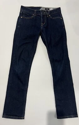 Volcom Men's Navy Zip Fly 5 Pocket 2x4 Skinny Tapered Denim Jeans Size W28 - Image 1 of 4