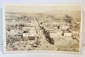 RPPC Susanville California Main Street View Lassen Hotel Buildings Old Cars Vtg - Picture 1 of 11
