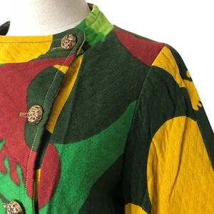 Vtg 70s Lady R Rough Rider Napa Ca Womens Quilted Tunic Size Medium Retro Bold - Picture 1 of 13