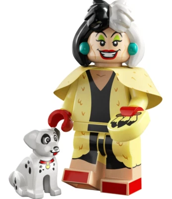 LEGO Disney 100 Cruella de Vil y Cachorro Dálmata Minifigura (71038) Nuevo CMF Foto 1 de 4