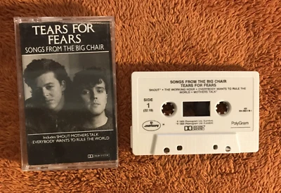 Tears For Fears Songs From The Big Chair 1985 Vintage Cassette Tape synth pop ! - Image 1 of 2