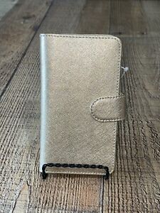 Michael Kors Saffiano Leather Folio Case with 3 Card Slots for iPhone X XS New