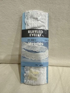 Ruffled Eyelet Trim 1 1/8“ wide x 1-1/2 yards Wrights - Picture 1 of 4