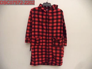 NWT - Leveret Girl and Doll Red Plaid Fleece Hooded Moose Robe, Size 8 Years - Picture 1 of 10