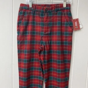NEW GYMBOREE GIRLS RED & GREEN PLAID / HOLIDAY PANTS Sz 10 - Picture 1 of 10