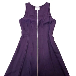 Veronika Maine Women Dress Purple Size 8 Sleeveless Business Formal Sheath - Picture 1 of 13