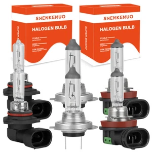 9005+H7+H11 6X 3400K Halogen Headlight Bulb High Low Beam Fog Light BP - Picture 1 of 12