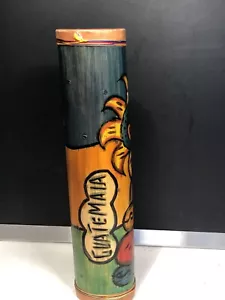 Rare Guatemalan Hand Made & Painted Colorful Rare shaker Percussion 10" tall - Picture 1 of 7