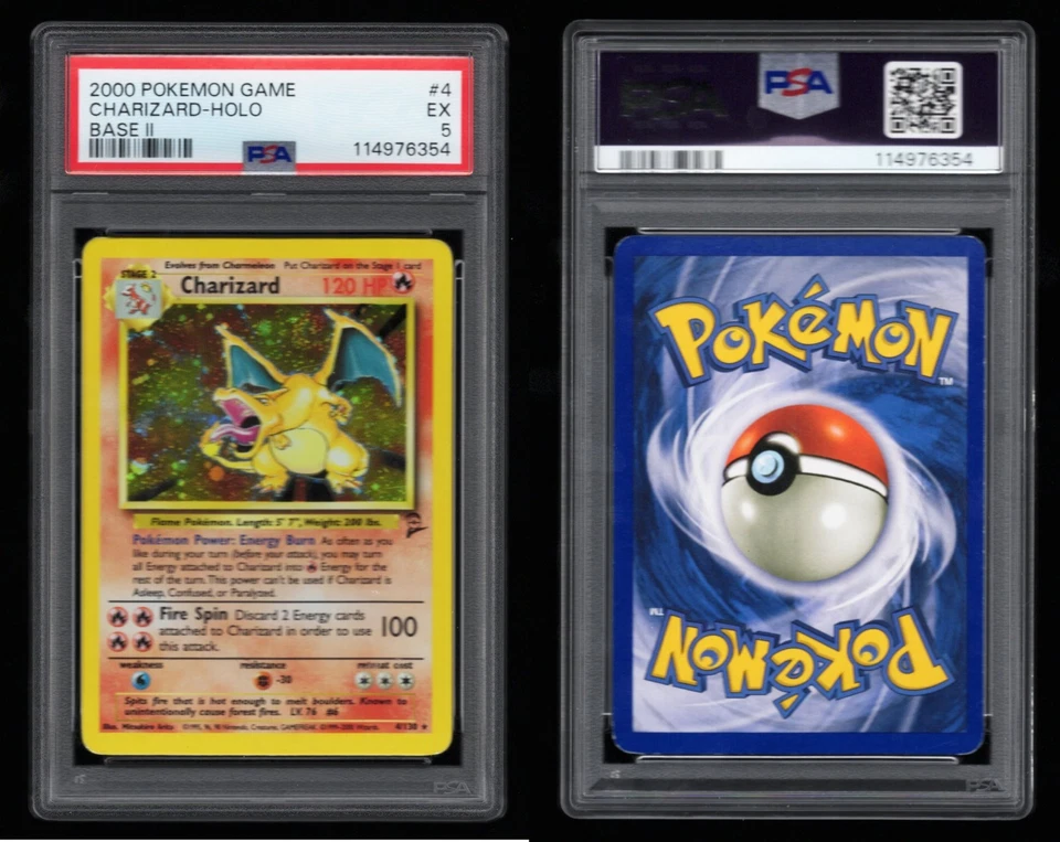 Charizard Pokemon TCG Base Set 2 4/130 PSA 5 - Image 1 of 1