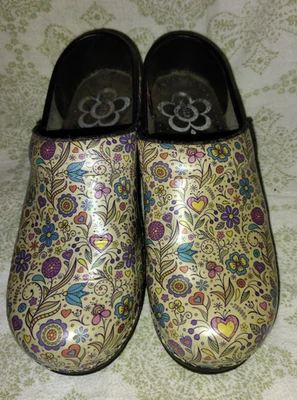 Zueco SANITA The Original Danés Para Mujer 37 EE. UU. Talla 6.5/7 Patrón Floral Usado en Excelente Condición Foto 1 de 4