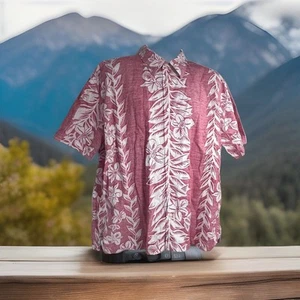 Tommy Hilfiger Hombres XL Camisa Hawaiana Surf Manga Corta Inside Out Rojo Floral - Imagen 1 de 9