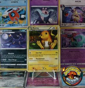 Pokemon Juego de Cartas Coleccionables Raichu 10/123 Corazón Oro y Alma Plata Holo 2010 Casi Nuevo- - Imagen 1 de 3