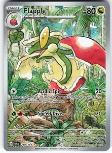 Flapple - 210/191 Pokemon SV08: Surging Sparks Holo Illustration Rare NM - Picture 1 of 2