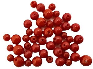 Tiny Coral Spacer Beads Qty:30 2mm - Picture 1 of 2