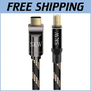 Ultra-High Purity USB C to B Cable - 6.5ft Male-Male with Gold-Plated Connectors - Picture 1 of 9