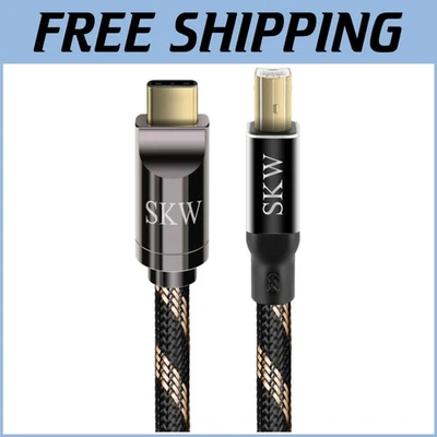 Ultra-High Purity USB C to B Cable - 6.5ft Male-Male with Gold-Plated Connectors - Image 1 of 4