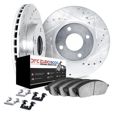 For Kia Sephia 94-00 DFC EURO-KIT 5000+ Drilled & Slotted Front Brake Kit - Image 1 of 3
