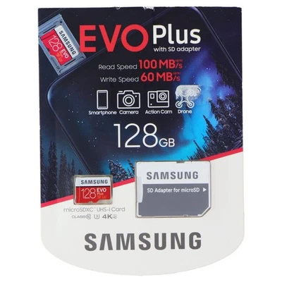 Samsung 128GB EVO Plus microSDXC UHS-I Memory Card with Adapter (MB-MC128H) - Image 1 of 3