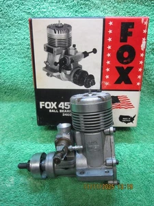 FOX .45 BALL BEARING R/C VINTAGE MODEL AIRPLANE AIRCRAFT ENGINE #24600 - Picture 1 of 7