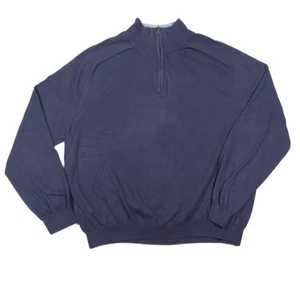 Eddie Bauer Sweater Mens XL Quarter Zip Supima Cotton Nylon Stretch Blend - Picture 1 of 5