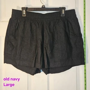 Old Navy Linen/ Rayon Viscose Shorts Women Size Large - Picture 1 of 4