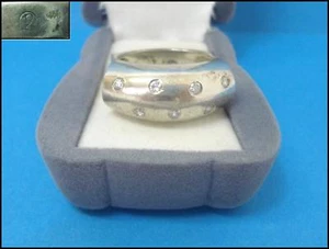 VINTAGE LADIES STERLING SILVER RING w/ZIRCONIUM MARKED - Picture 1 of 7