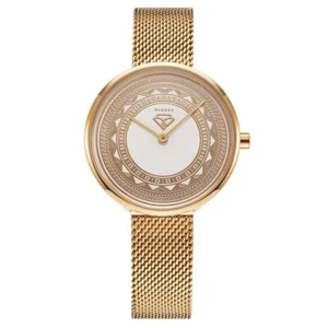 Women's Watch Wristwatch Gold 750 18K Gold Plated Watch Ladies Gift: U6040D2 - Picture 1 of 12