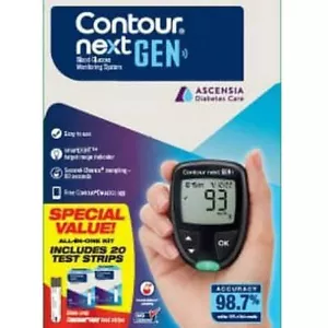 CONTOUR NEXT GEN VALUE PACK - Sistema de Monitoreo de Glucosa en Sangre Todo en Uno - Imagen 1 de 1