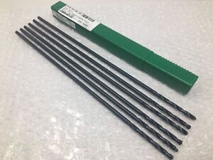 (6) PTD 13/64" Extra Long 12" Length Aircraft Extension Drill Bits, Black Oxide