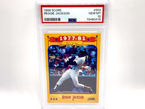 Freshly Graded! 1988 SCORE #502 REGGIE JACKSON PSA 10 GEM MINT New York Yankees