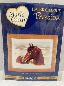 Margot Marie Coeur La Broderie Passion 4151 Kreuzstich Set Stickerei Pferd - Bild 1 von 3