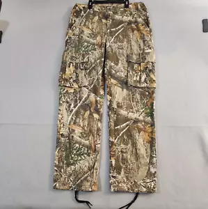 Realtree Edge Camo Cargo Pants Mens Med 32/34X31 Button Pockets Hunting Outdoors - Picture 1 of 15